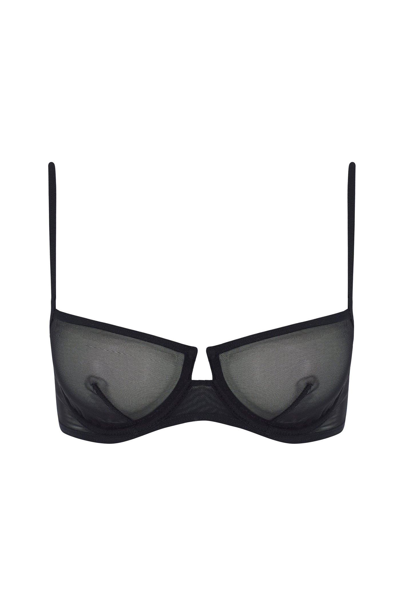 Black Tulle Bra