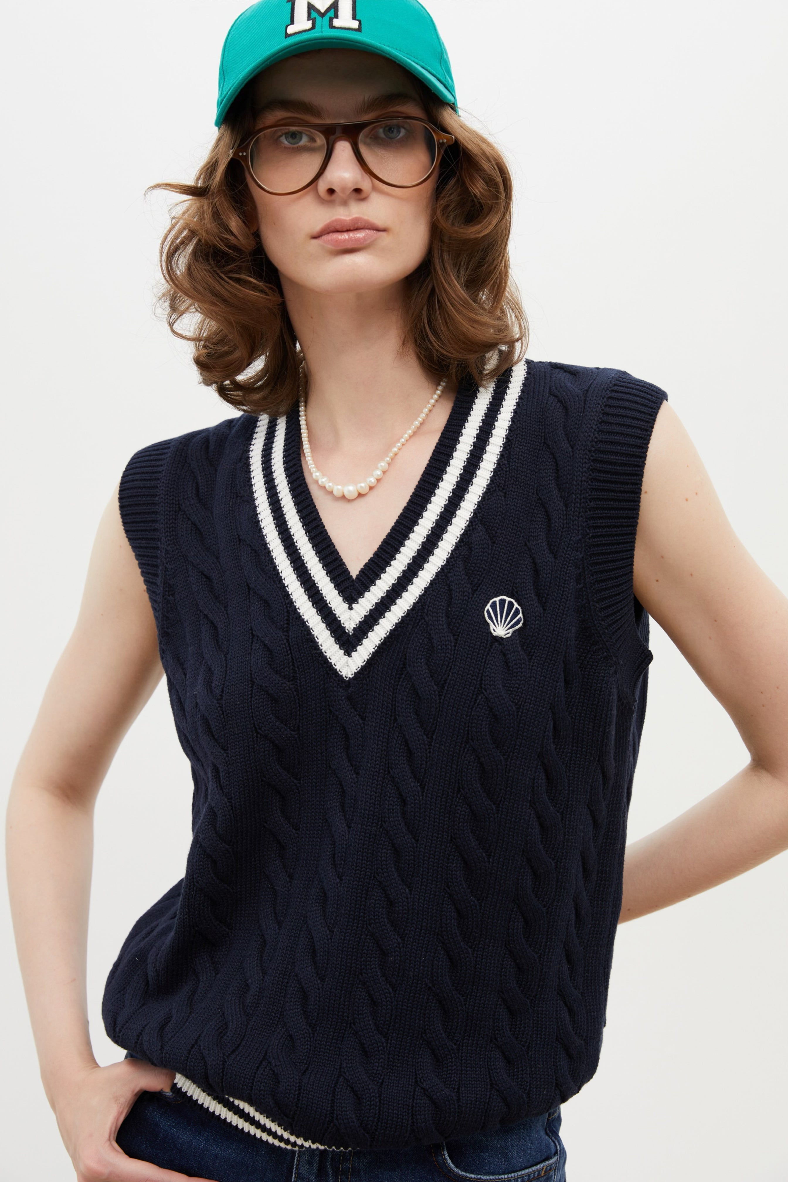 Navy Knit Vest